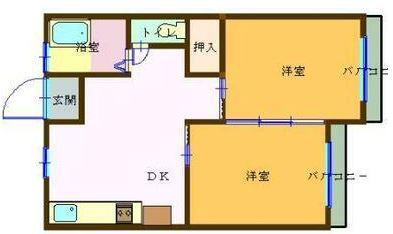 鹿児島市草牟田町のマンションの間取り