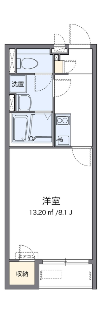 泉南市信達牧野のアパートの間取り