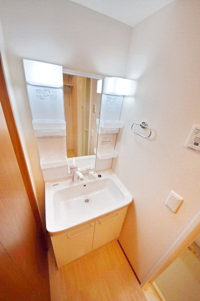 洗面設備　反転タイプのお部屋です。