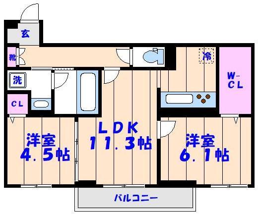 グランテージ海神Ｇの間取り