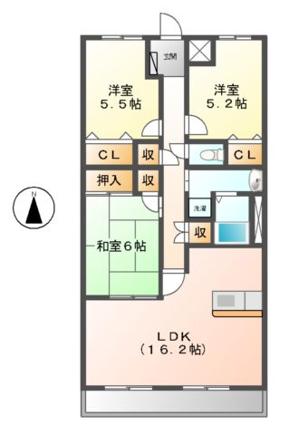 ルネス石津の間取り