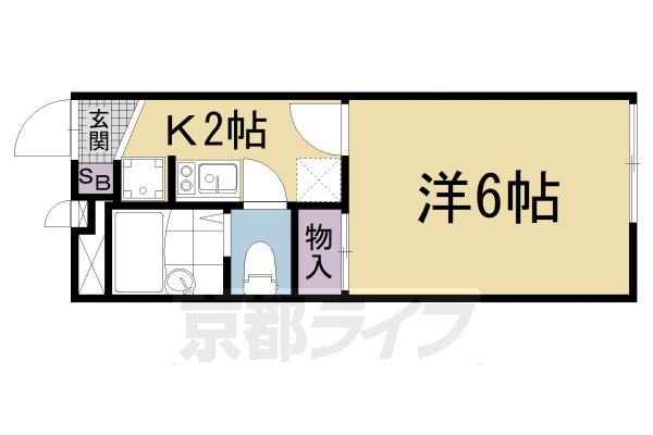 大津市桜野町のアパートの間取り