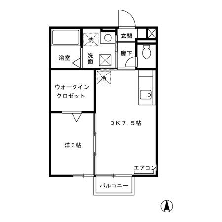 サンライフ八柳　Ｂの間取り