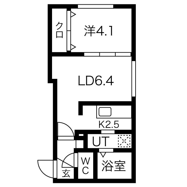 札幌市北区北三十条西のマンションの間取り