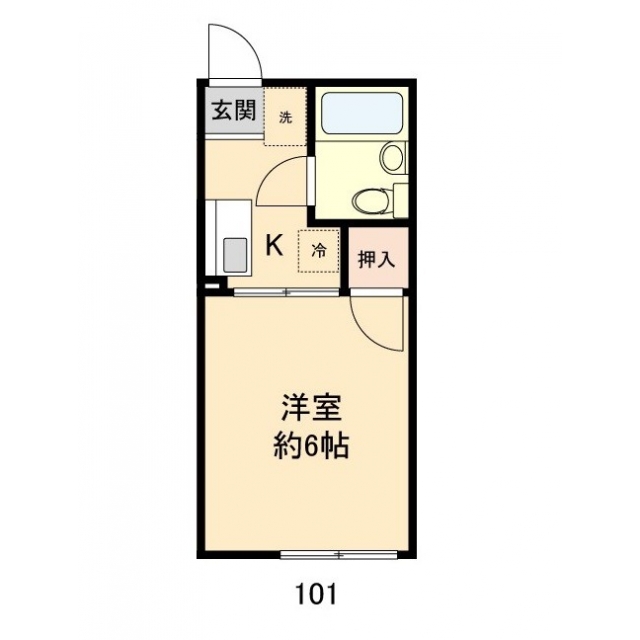 岡本ハイツの間取り