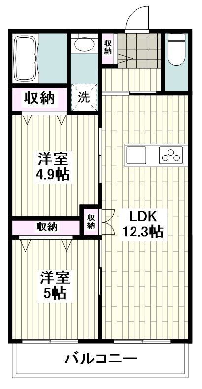 藤沢市片瀬海岸のマンションの間取り