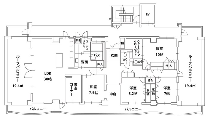 【姫路市南畝町のマンションの間取り】