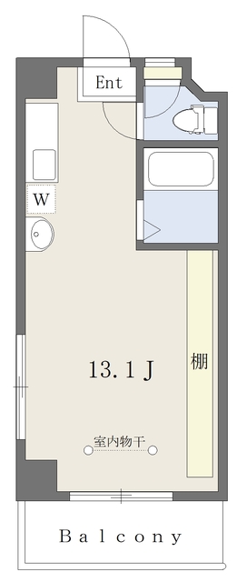 松山市木屋町のマンションの間取り