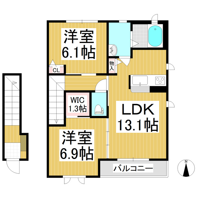 ウィズライフ　Ａ棟の間取り