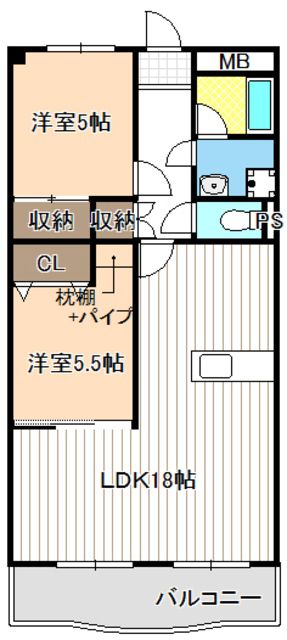 鬼頭ハイツの間取り