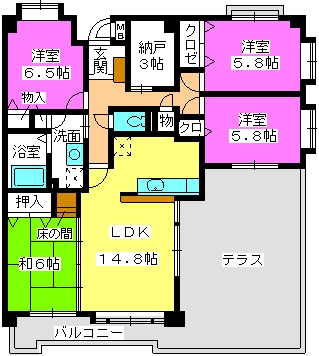 ハイム竹下２の間取り