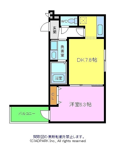 フジパレス諏訪ノ森３番館の間取り