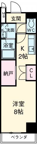 小牧市中央のマンションの間取り