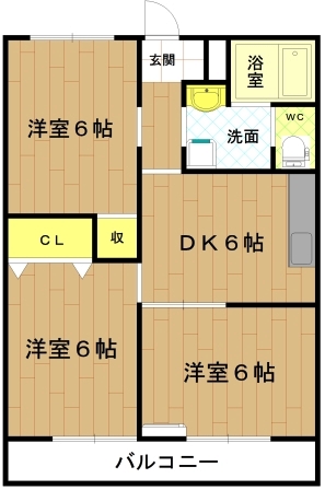 伊勢市小俣町元町のアパートの間取り