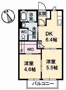 エクセルハイツ　Ｃ棟の間取り