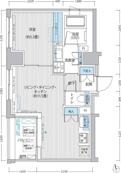 御幸レジデンス日本橋茅場町の間取り