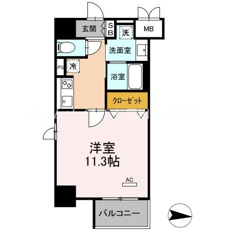 豊橋市東小田原町のマンションの間取り