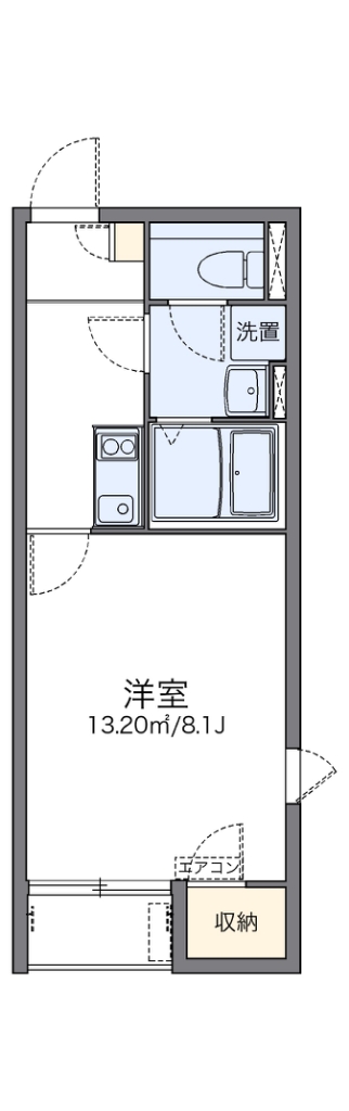 八尾市安中町のアパートの間取り