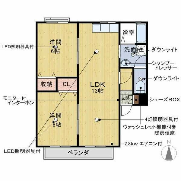 トークヴィレッジI　A棟の間取り