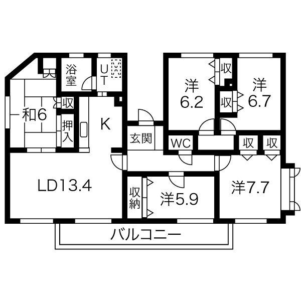 リッチフラットKの間取り