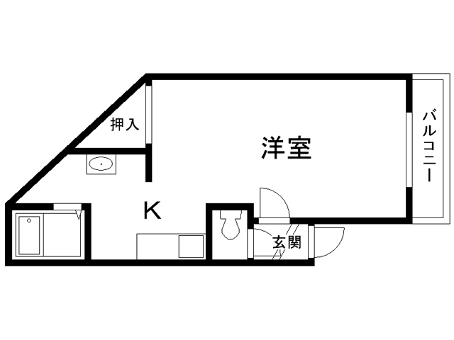 札幌市西区発寒十一条のアパートの間取り