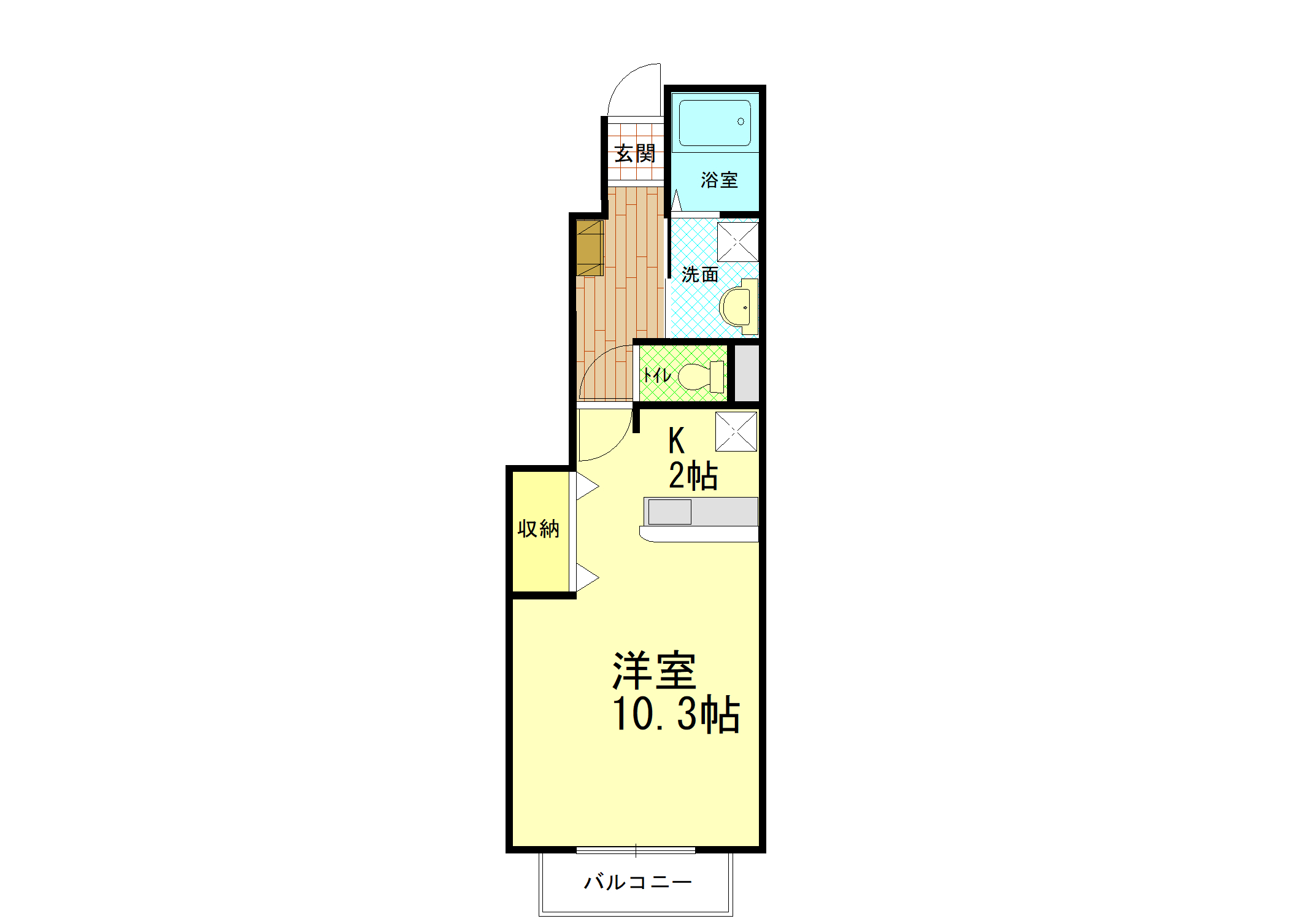 アポロUS A棟の間取り