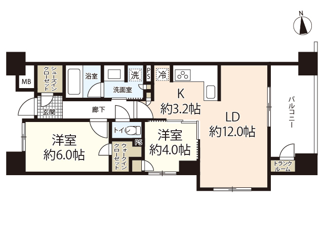 ソシオ大手町　Ｔ－ＳＱＵＡＲＥ（１３０５）の間取り