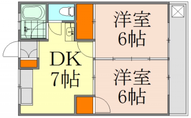 広島市佐伯区五日市中央のマンションの間取り