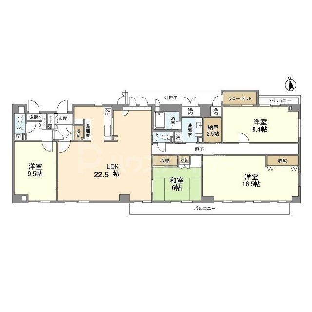 江東区亀戸のマンションの間取り