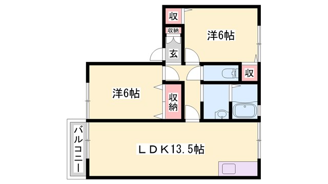 ルシエルたきのの間取り