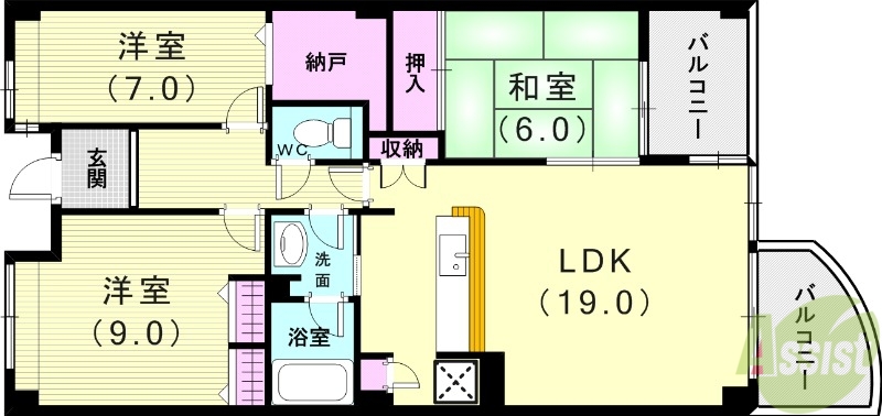 西神糀台ミオの間取り