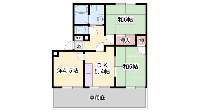 パインコートＳＥＩＷＡ　A棟の間取り