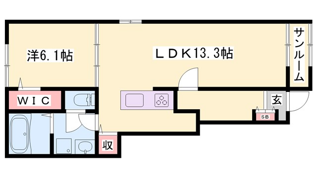 シェリール興浜の間取り