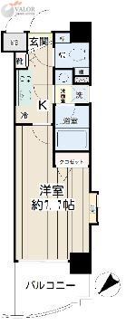 横浜市神奈川区東神奈川のマンションの間取り