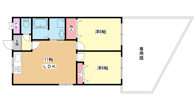 豊中市千里園のマンションの間取り