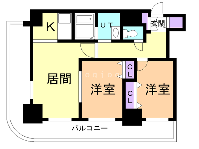 札幌市中央区南八条西のマンションの間取り