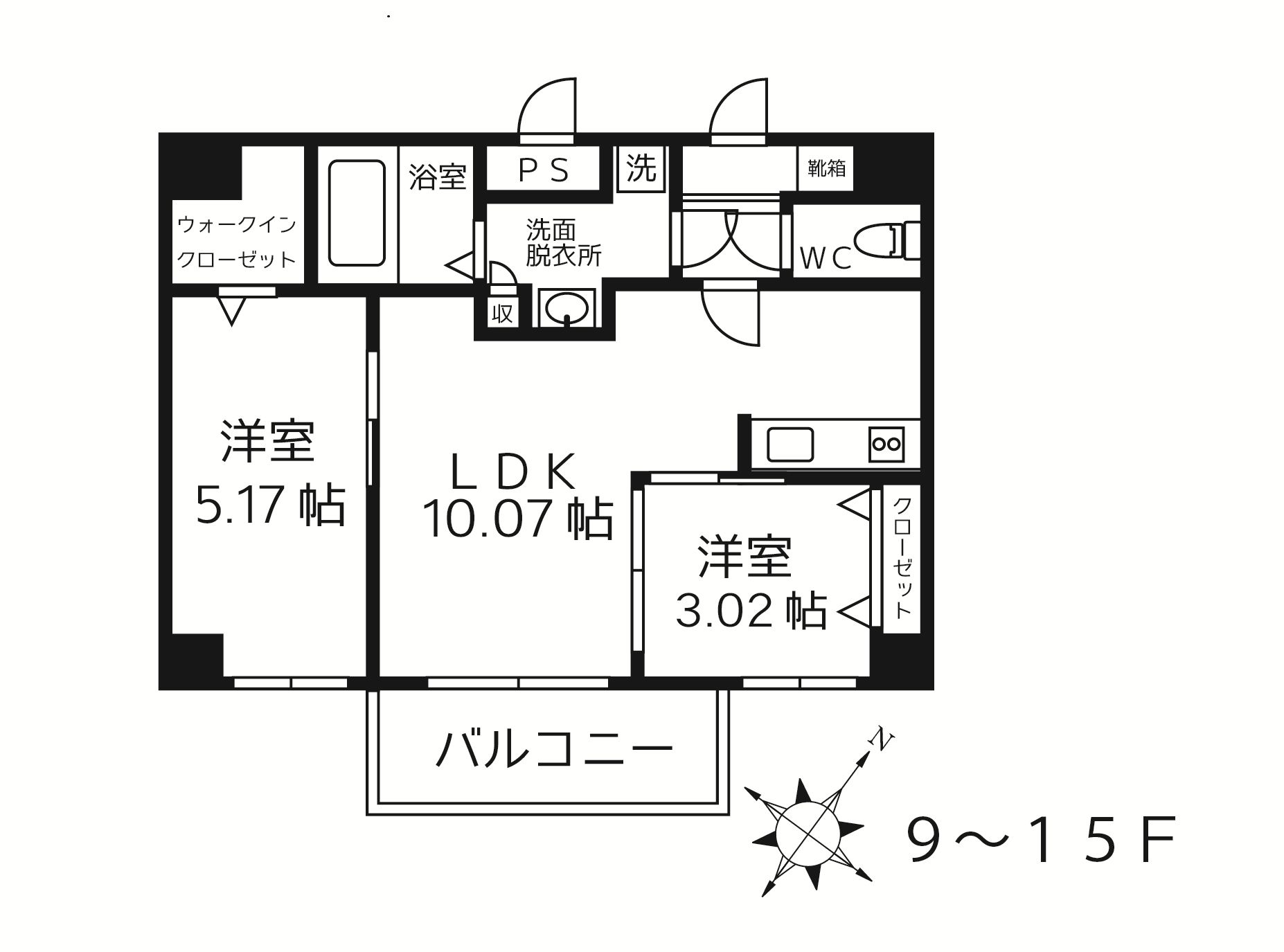 モダンパラッツォ天神AXIA（アクシア）の間取り