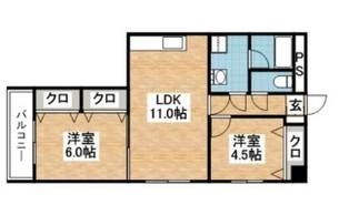 糟屋郡篠栗町大字尾仲のマンションの間取り