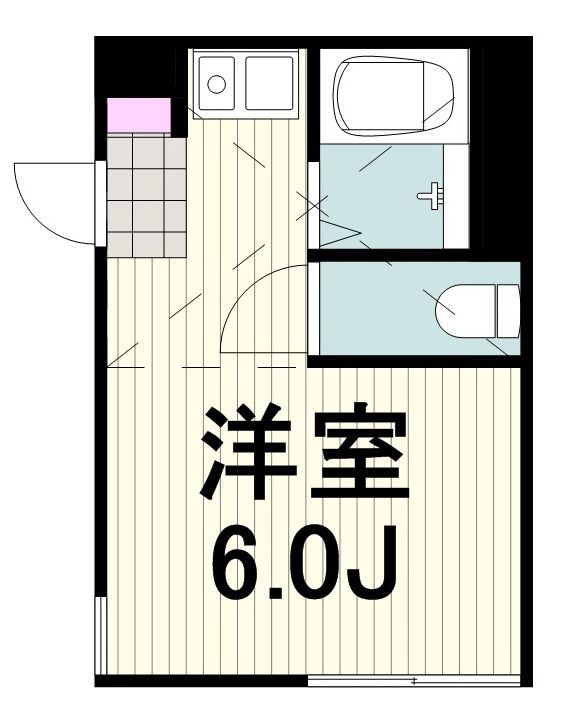 横浜市緑区東本郷のアパートの間取り