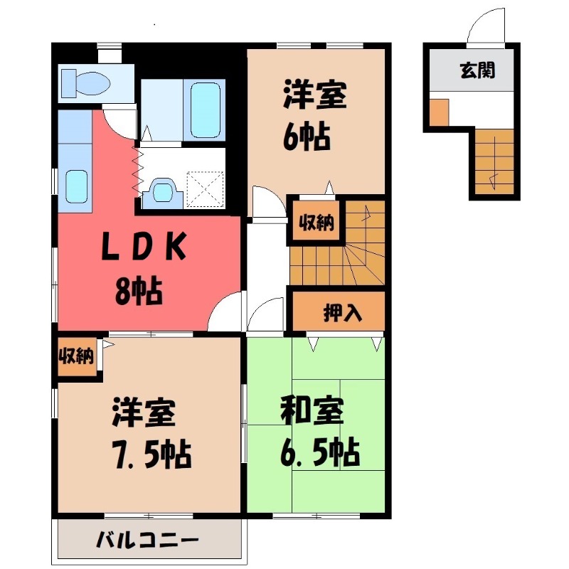 さくらコーポ Ｂの間取り