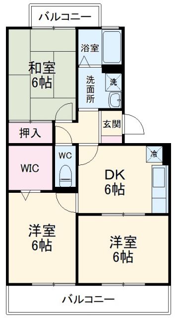 船橋市高根台のアパートの間取り