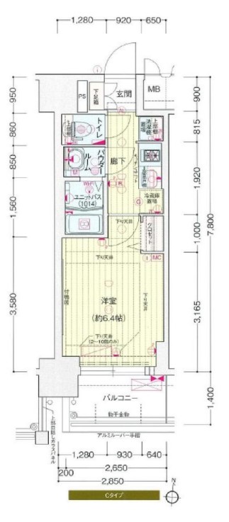 プレサンス新大阪ジェイズの間取り