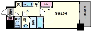 プレサンス上町台筆ヶ崎NORTHの間取り