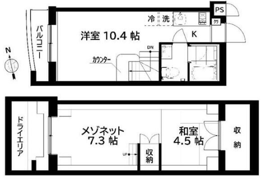 杉並区上荻のマンションの間取り