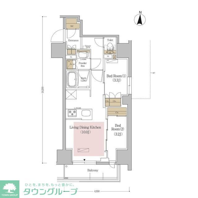 墨田区太平のマンションの間取り