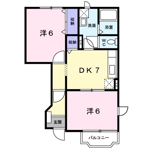 サニーガーデンＡの間取り
