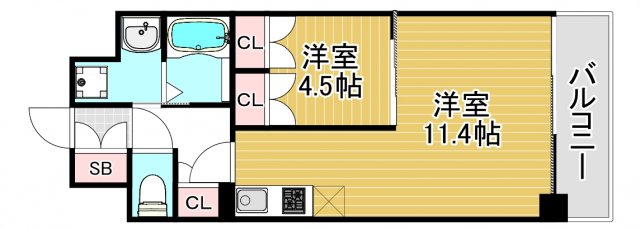 大拓ハイツ22の間取り