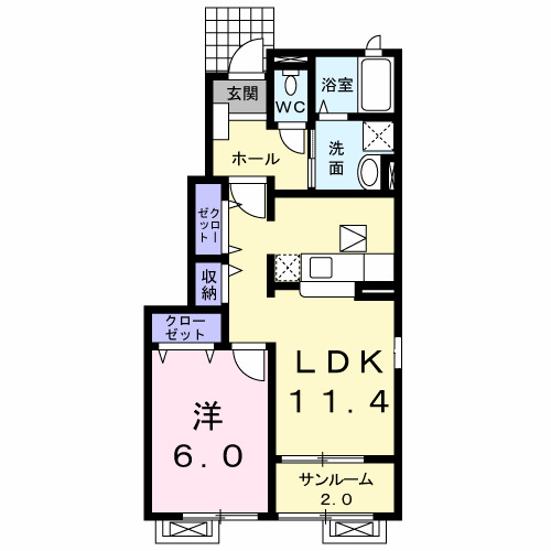 ブライトガーデンBの間取り