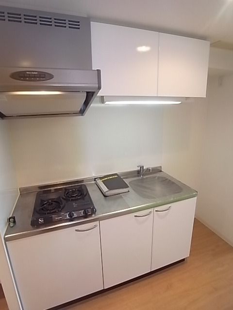 キッチン　２口ガスコンロのシステムキッチン