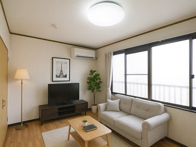 居室・リビング　CGで家具等を配置したもので家具等は含まれません。